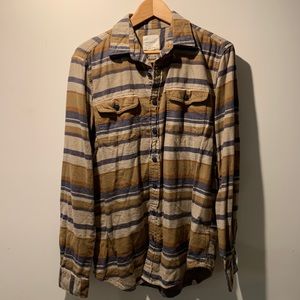 American Eagle Flannel Blue and Brown